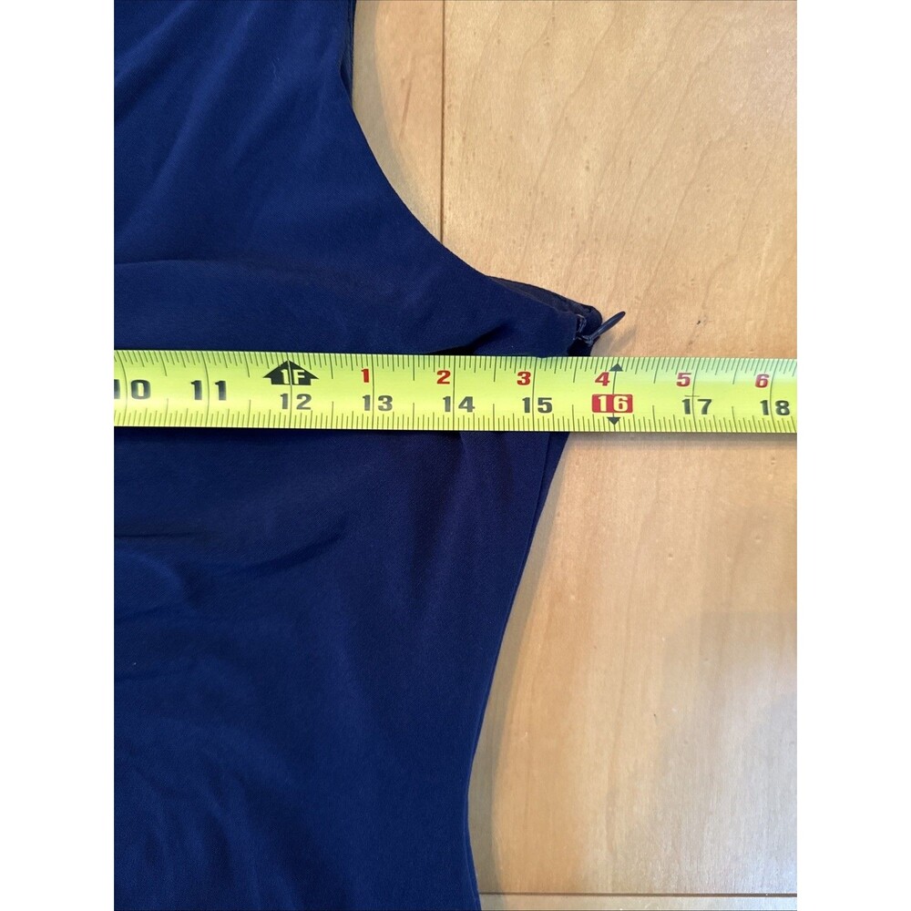 NAVY BLUE BEAUTY Laundry By Shelli Segal Long Spandex One Shoulder Gown Size 10 - Picture 5 of 8